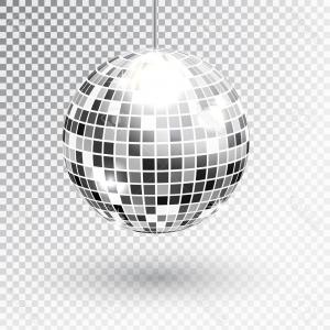 300x300 Photostock Vector Mirrored Disco Ball Vector Clipart Illustration