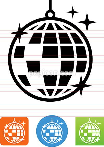 400x564 Vector Disco Ball Icon