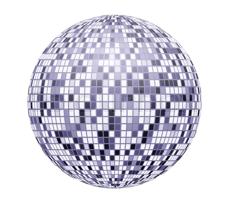800x710 Very Bright, Blue Mirror Disco Ball, Stock Vector Colourbox