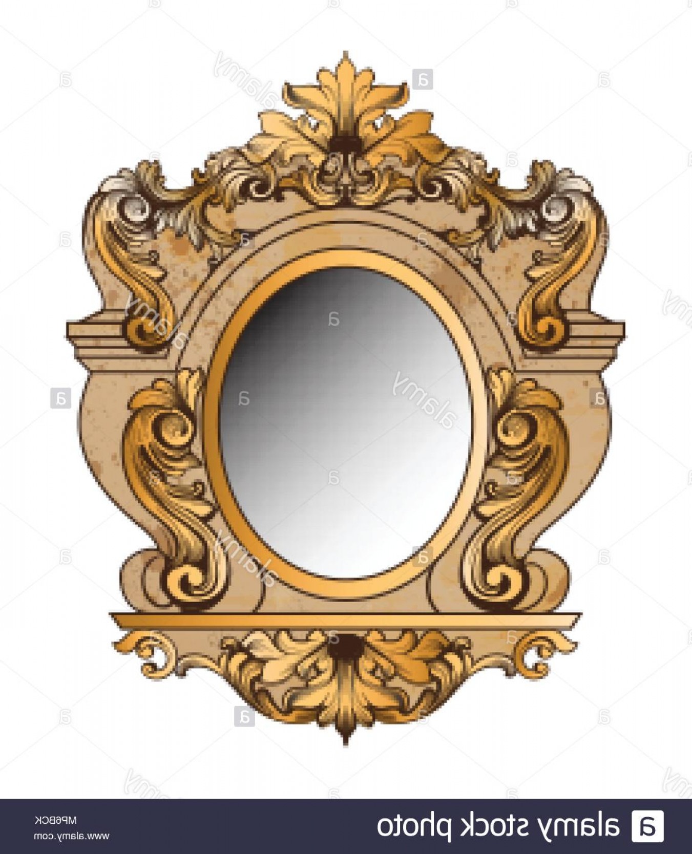 Baroque Golden Mirror Frame Vector Round Decor Design Elements 1351x1668 Baroque Golden Mirror Frame Vector Round Decor Design Elements