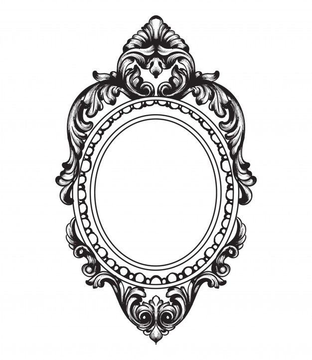 Baroque Mirror Frame Vector Premium Download 626x722 Baroque Mirror Frame Vector Premium Download