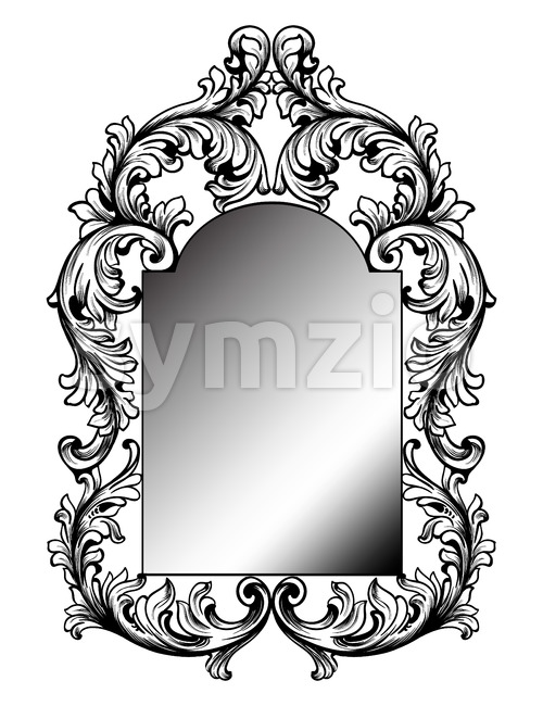 Baroque Mirror Frame Vector Round Decor Design Elements Vector 500x650 Baroque Mirror Frame Vector Round Decor Design Elements Vector