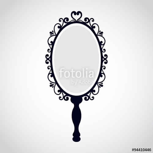 500x500 Vintage Mirror With A Handle Stock Image And Royalty Free Vector