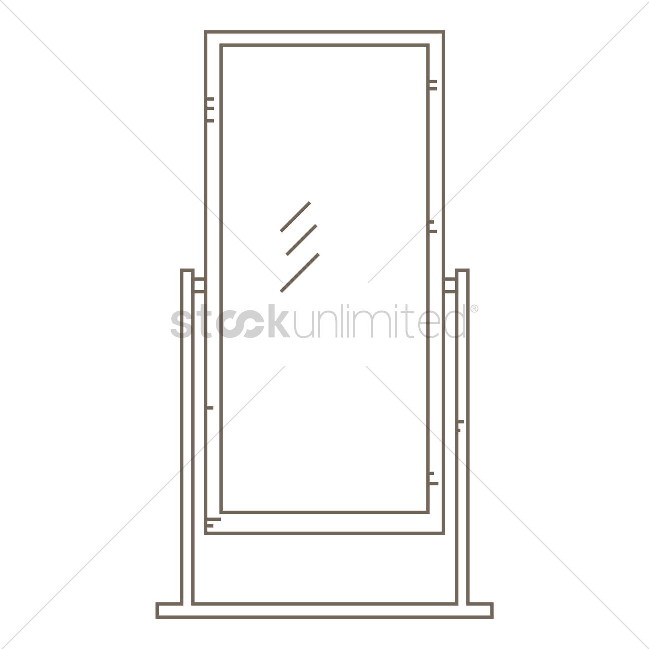 1300x1300 Full Length Mirror Vector Image