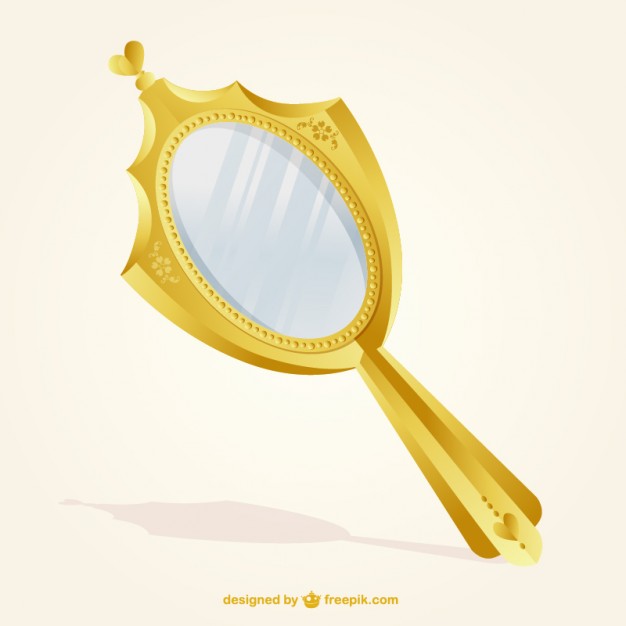 626x626 Golden Isolated Mirror Vector Free Download