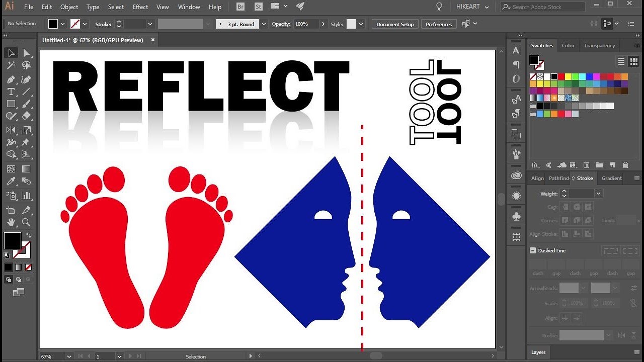 1280x720 How To Use The Reflect Tool In Adobe Illustrator