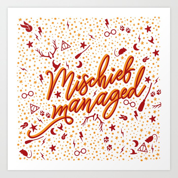 700x700 Mischief Managed Art Print