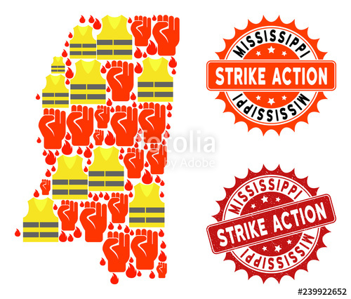 Strike Action Collage Of Revolting Map Of Mississippi State 500x426 Strike Action Collage Of Revolting Map Of Mississippi State
