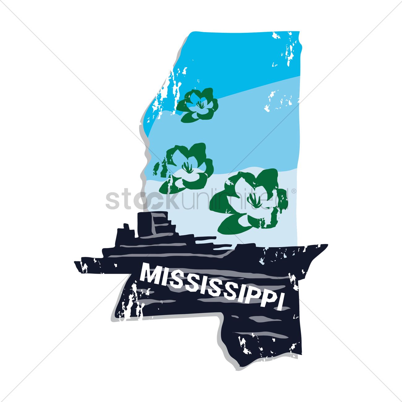 1300x1300 Free Mississippi State Vector Image