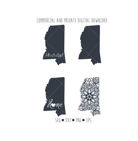 570x580 Mississippi Outline Vector Clipart Mississippi State Digital Etsy