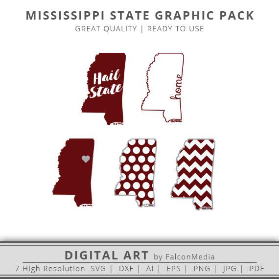 570x570 Mississippi State Bundle Hail State Mississippi Etsy