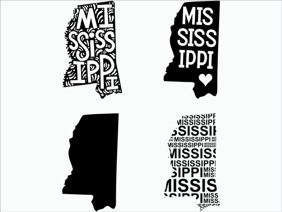 570x428 Mississippi State Mississippi Silhouette Mississippi Etsy