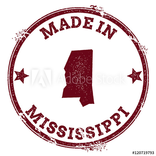 500x500 Mississippi Vector Seal Vintage Usa State Map St Grunge
