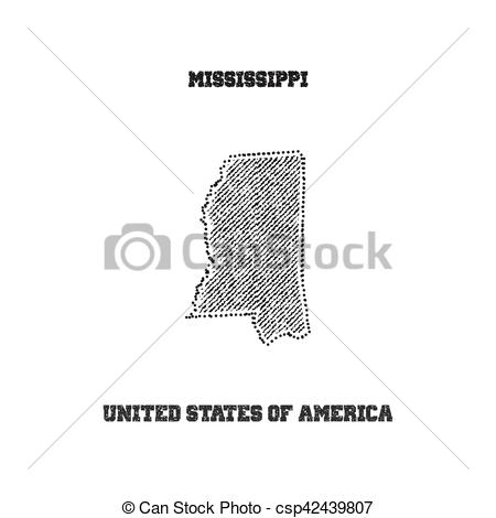450x470 Label With Map Of Mississippi Vector Illustration