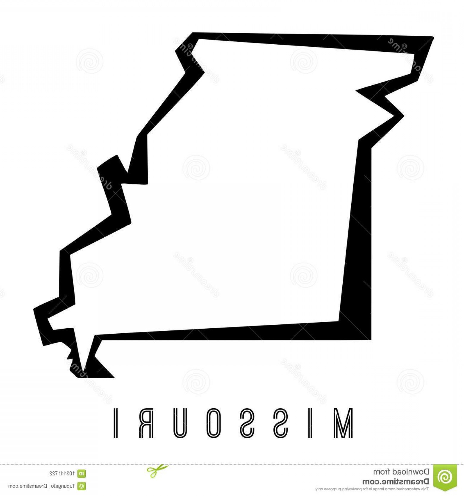 1560x1668 Missouri Geometric Map Outline Us State Shape Sharp Polygonal