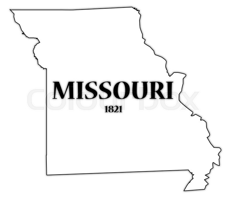 800x685 A Missouri State Outline With The Date Stock Vector Colourbox