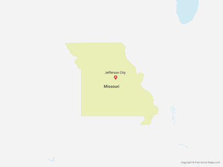 460x345 Vector Maps Of Missouri Free Vector Maps