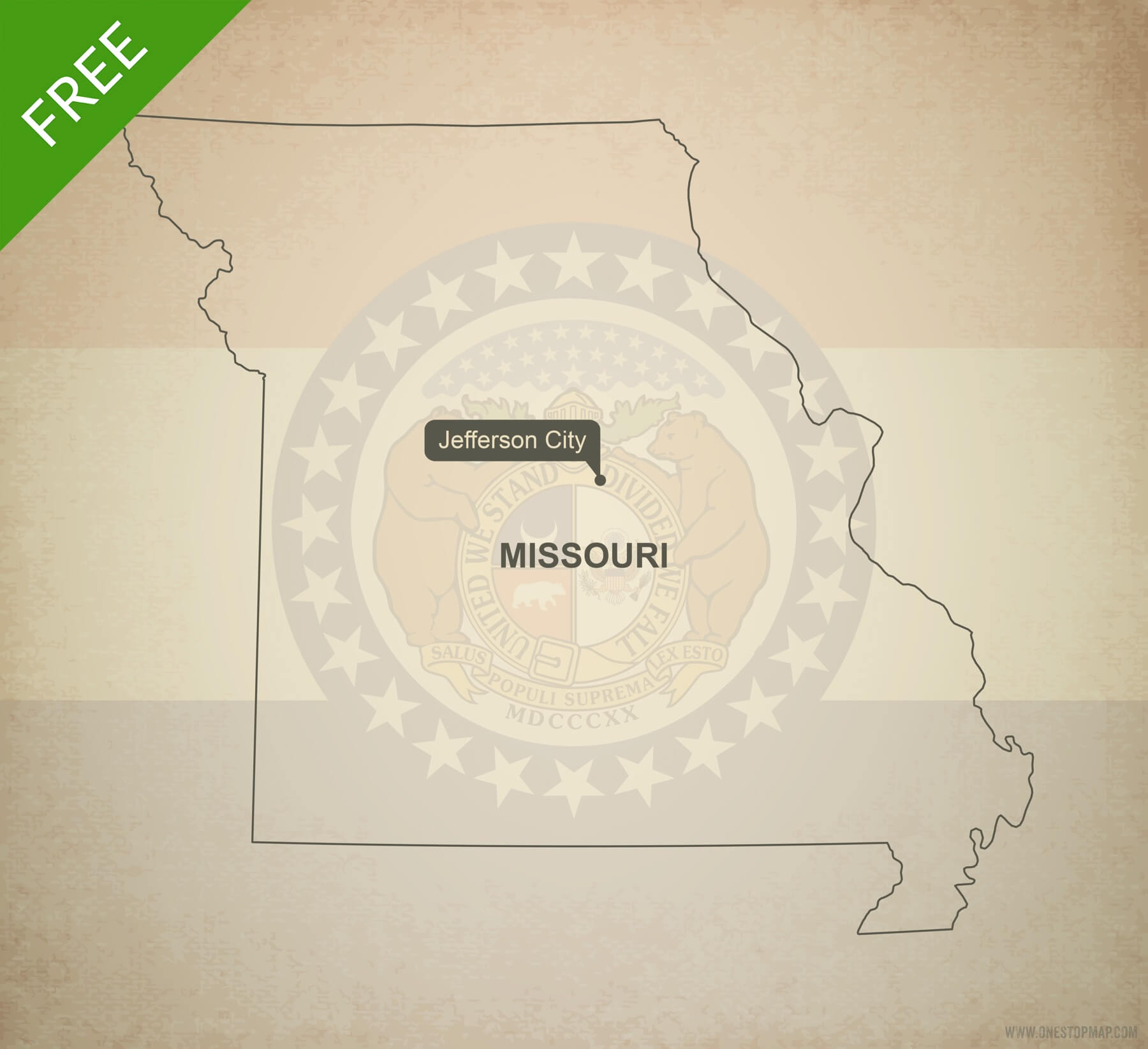 Missouri Outline Vector at Vectorified.com | Collection of Missouri ...