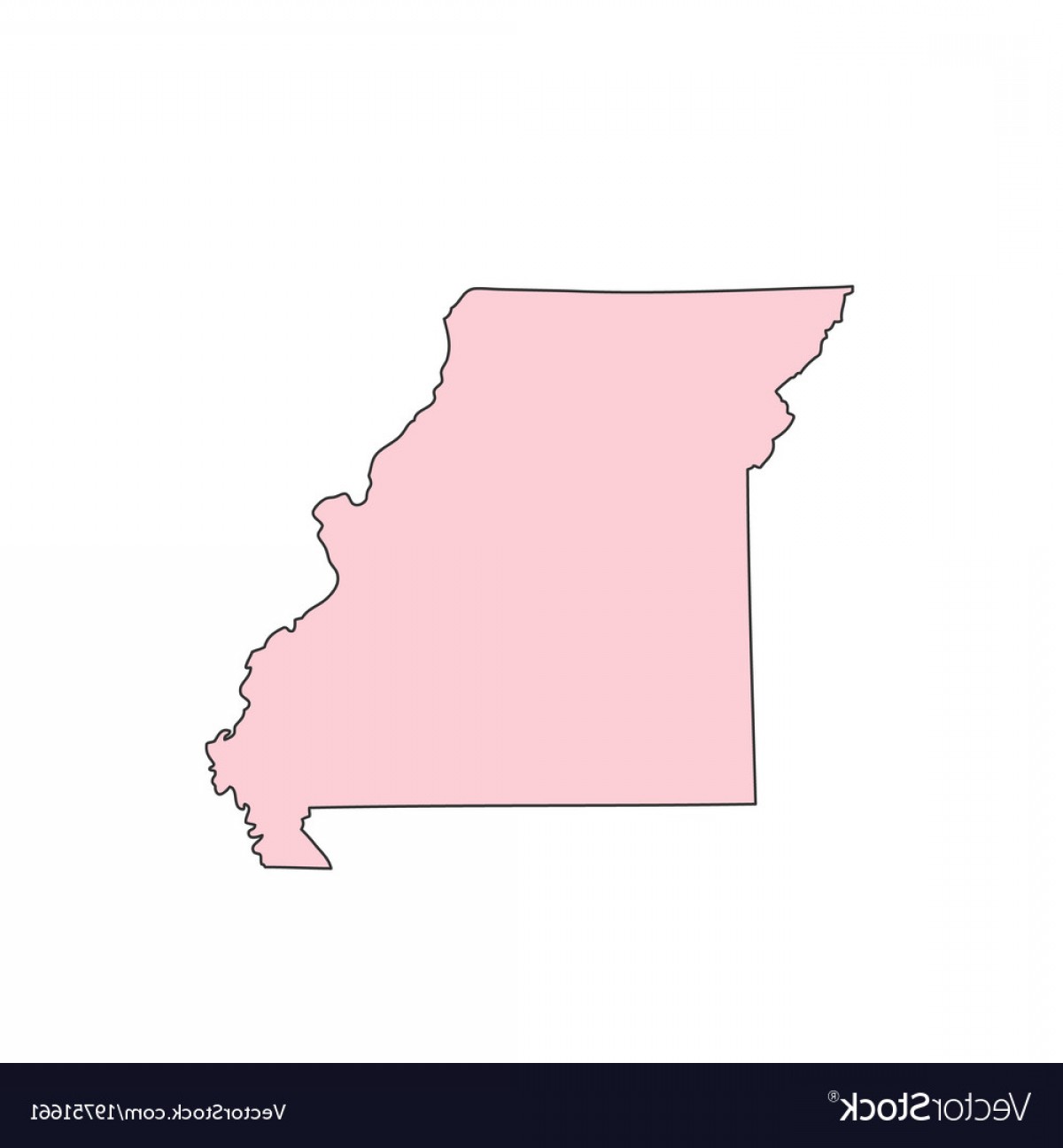 1200x1296 Missouri Map Isolated On White Background Vector Soidergi