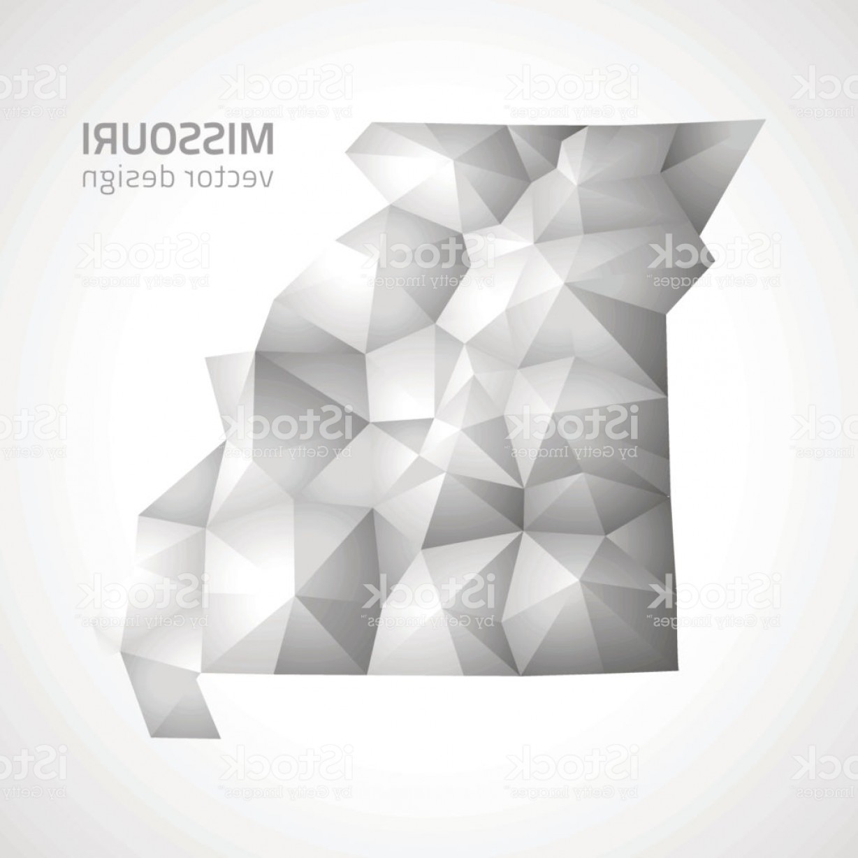 1228x1228 Missouri Vector Polygonal Mosaic Grey Perspective Triangle Map Gm