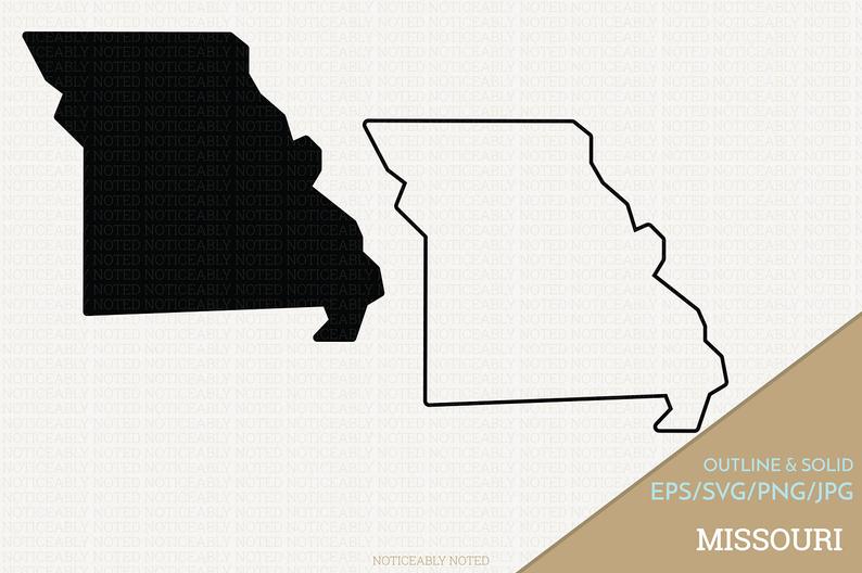 794x528 Missouri Vector State Clipart Mo Clip Art Missouri Etsy