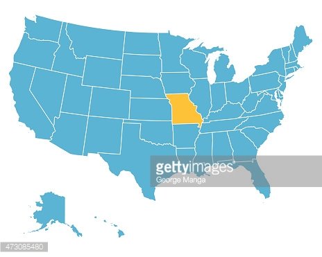 464x371 Usa Map Highlighting State Of Missouri Vector Premium Clipart