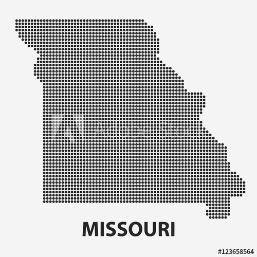 500x500 Dotted Map Of The State Missouri Vector Illustration