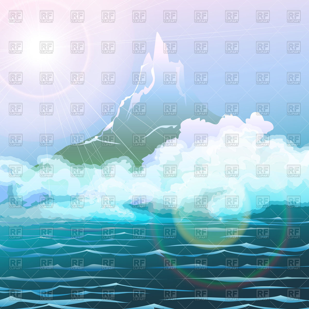 1200x1200 Shore Line With Mountain Covered