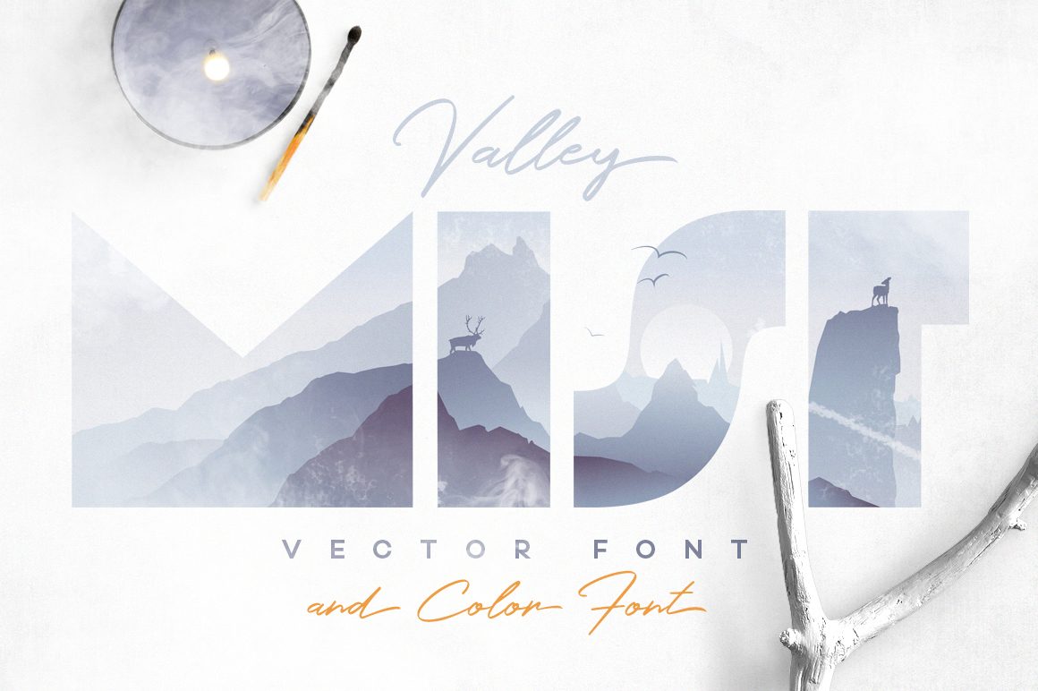 1160x772 Valley Mist Vector Font And Color Font Polar Vectors