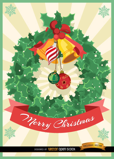 390x542 Free Vectors Christmas Mistletoe Ornament Card Vector Open Stock