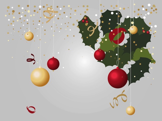 640x480 Free Vectors Xmas Layout With Mistletoe And Decorations Dragonartz