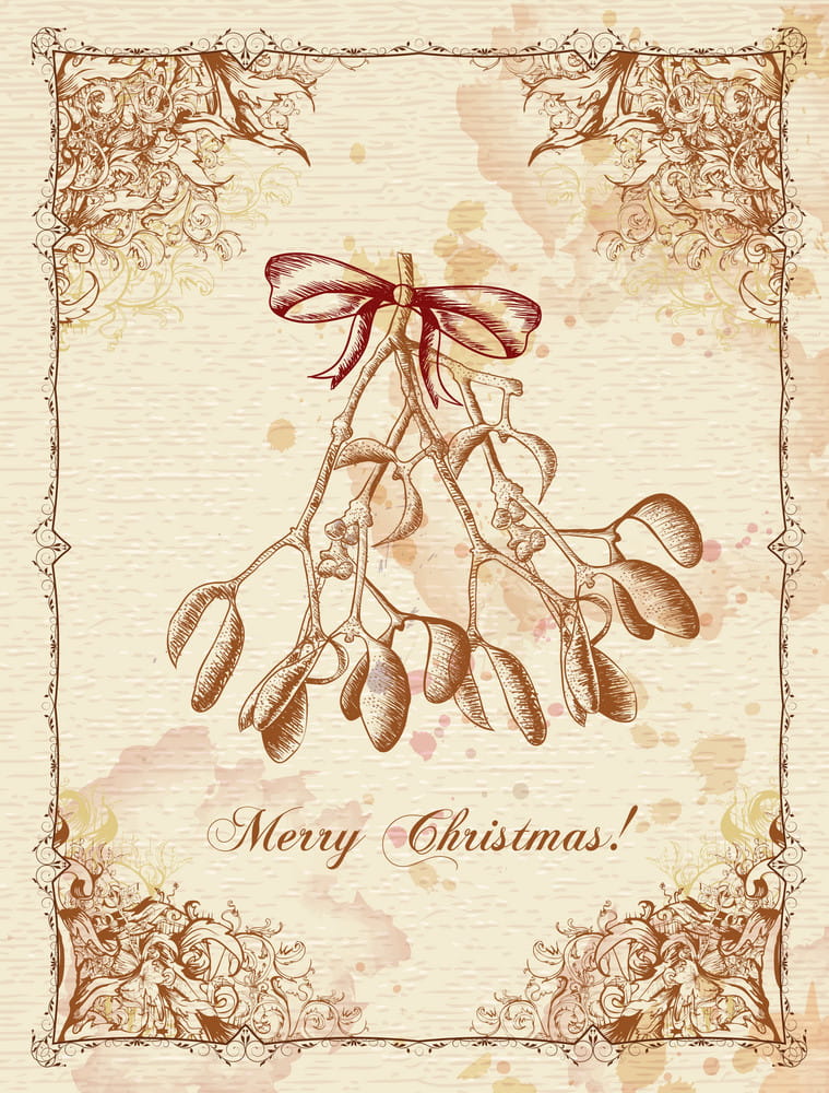 759x1000 Christmas With Mistletoe Vector Free Graphics Uihere