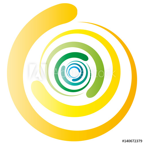 500x500 Rundes Logo Mit Farbverlauf, Blau, Gelb