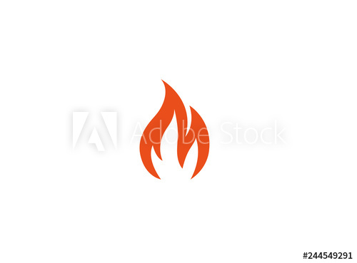 500x369 Fire With Flame And Feuer Mit Flamme Logo