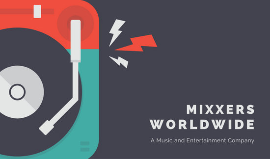 Black And Blue Music Mixer Vector Dj Business Card 550x324 Black And Blue Music Mixer Vector Dj Business Card