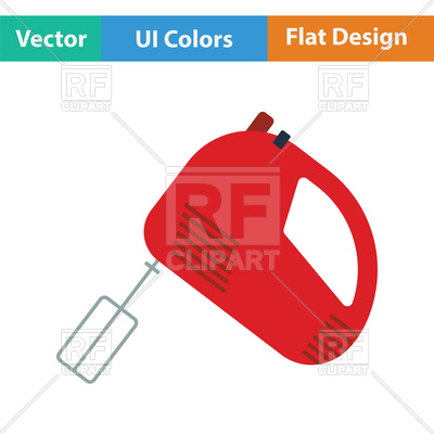 Flat Design Of Kitchen Hand Mixer Icon In Ui Colors Vector Image 400x400 Flat Design Of Kitchen Hand Mixer Icon In Ui Colors Vector Image