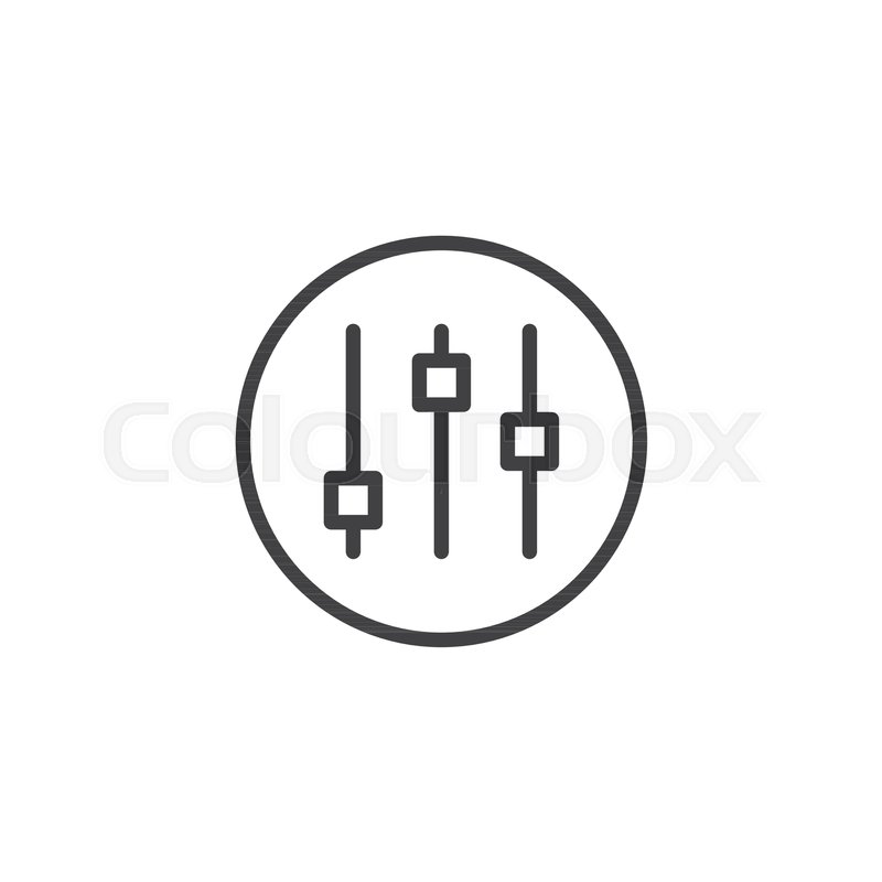 Mixer, Music Equalizer Line Icon, Stock Vector Colourbox 800x800 Mixer, Music Equalizer Line Icon, Stock Vector Colourbox
