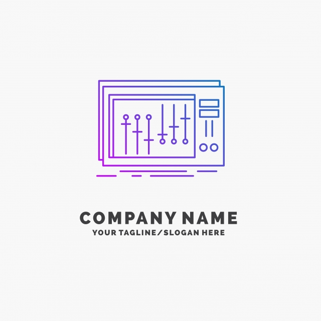 Console Dj Mixer Music Studio Purple Business Logo Template 640x640 Console Dj Mixer Music Studio Purple Business Logo Template