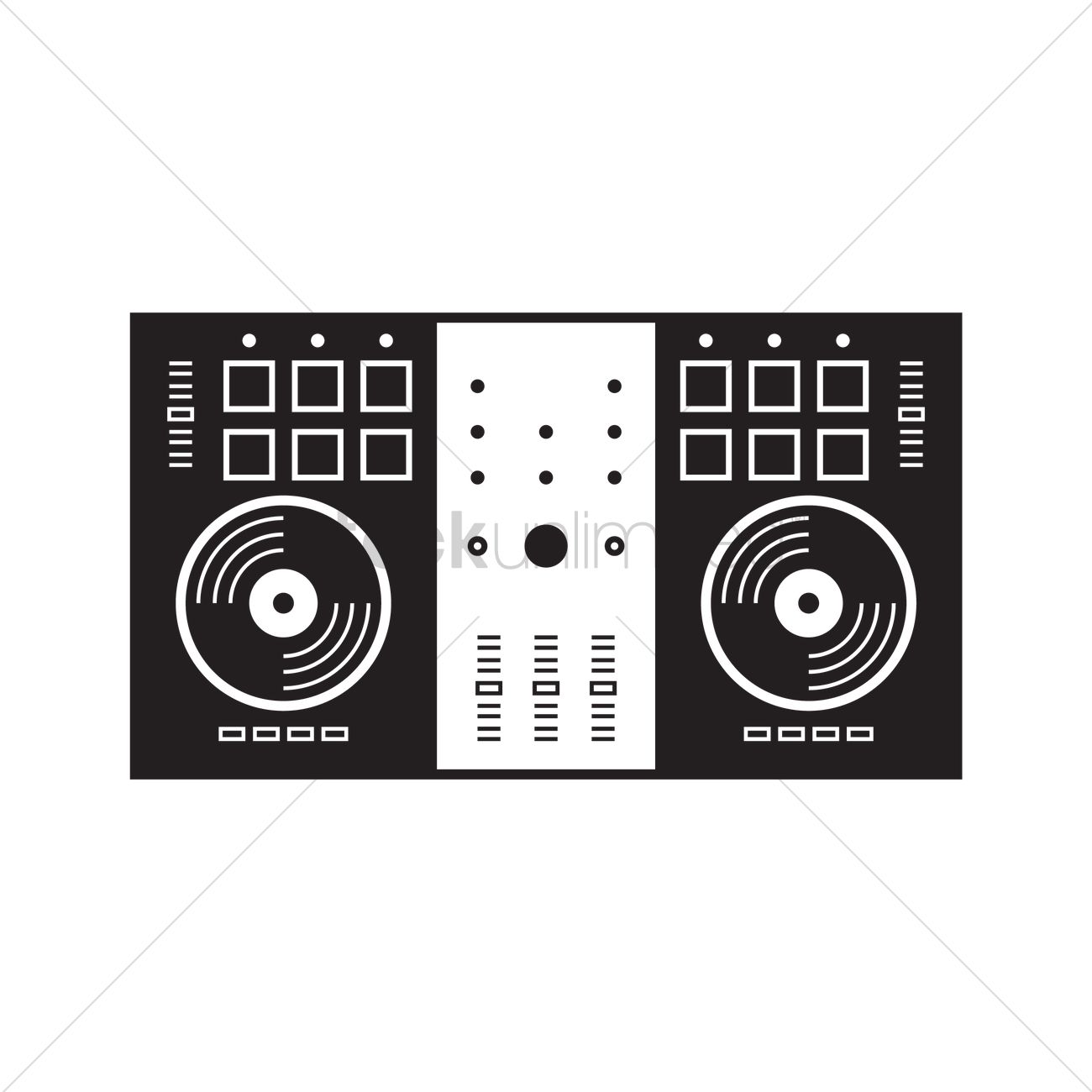 Dj Mixer Vector Image 1300x1300 Dj Mixer Vector Image