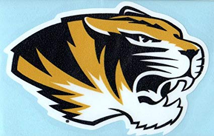 425x270 Missouri Tigers Mascot Head Logo Vinyl Decal Mizzou