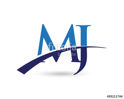 500x400 Mj Logo Letter Swoosh Stock Image And Royalty Free Vector