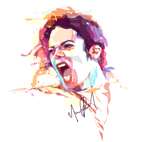 500x500 Michael Jackson In Vector Painting