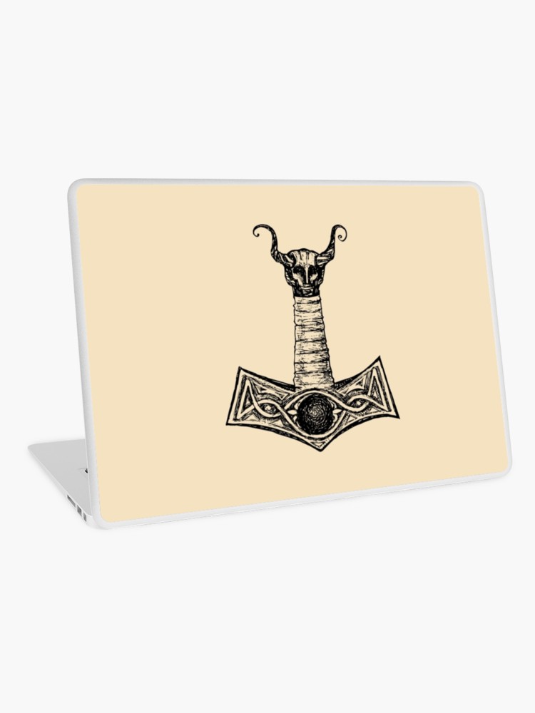 750x1000 Thor's Hammer Vector Sketch Laptop Skin