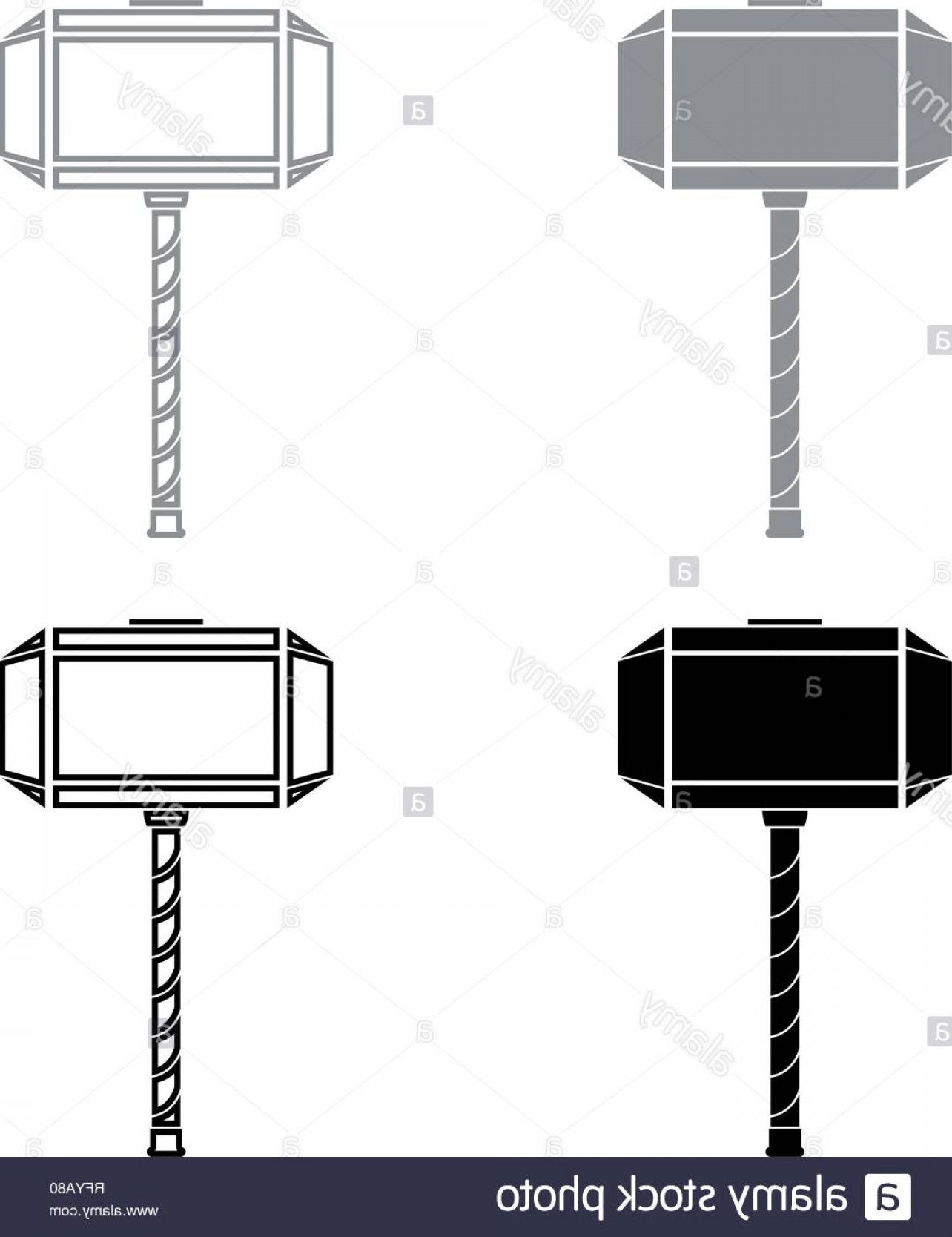 1284x1668 Thor Hammer Vector Studiogrfx