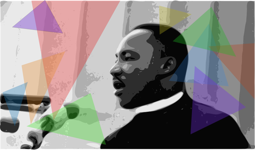 500x294 Martin Luther King Jr Holding A Speech Vector Illustration
