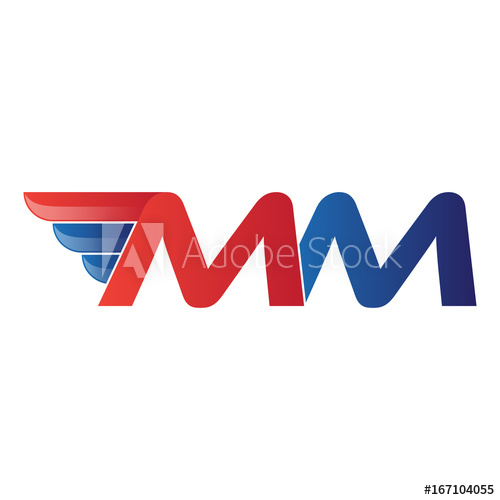 Fast Initial Letter Mm Logo Vector Wing 500x500 Fast Initial Letter Mm Logo Vector Wing