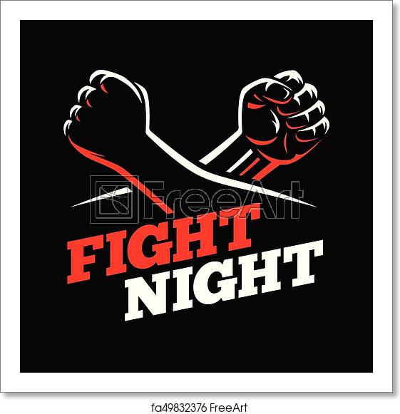 561x581 Free Art Print Of Vector Clenched Fists Fight Mma, Kick Boxing