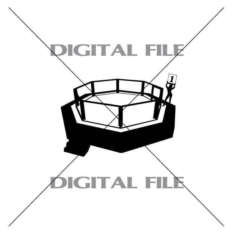 794x794 Mma Fighting Cage Vector Image Vinyl Decal T Shirt Digital Etsy