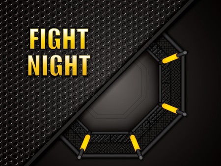 450x338 Vector Illustration Of Mma Cage Mixed Martial Arts Octagon Cage