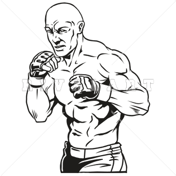 Mma Fighter Vector